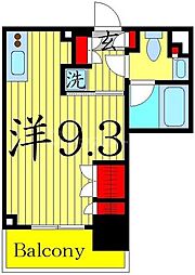 パークアクシス押上テラス ワンルームの間取図画像