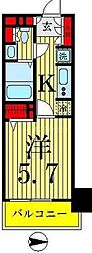 エスティメゾン錦糸町2 1Kの間取図画像