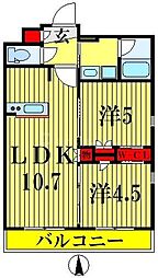 S-RESIDENCE錦糸町パークサイド 1SLDKの間取図画像