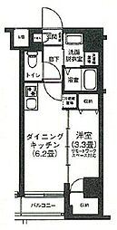 アイルプレミアム押上ノルド 1DKの間取図画像