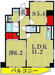 クレール 1SLDKの間取図画像