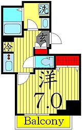 テラス森下 1Kの間取図画像
