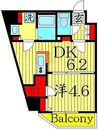 GALICIA八広駅前 1DKの間取図画像
