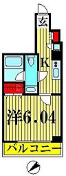 ドルチェ東京押上ツインズ弐番館 1Kの間取図画像