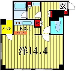 ドゥーエ向島2 ワンルームの間取図画像