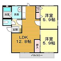 山口県下関市安岡町4丁目7-33（賃貸アパート2LDK・2階・54.34㎡） その2