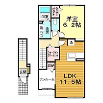 山口県下関市彦島塩浜町1丁目19番13号（賃貸アパート1LDK・2階・50.96㎡） その2