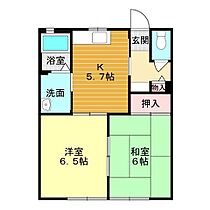 山口県下関市熊野町2丁目5-10（賃貸アパート2K・1階・42.57㎡） その2