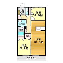 山口県下関市伊倉新町2丁目1-13（賃貸アパート2LDK・3階・58.07㎡） その2