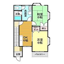 エターナル21 204 ｜ 山口県下関市川中本町1丁目17-10（賃貸アパート2DK・2階・45.54㎡） その2