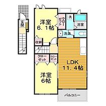 山口県下関市東勝谷4-4（賃貸アパート2LDK・2階・57.07㎡） その2