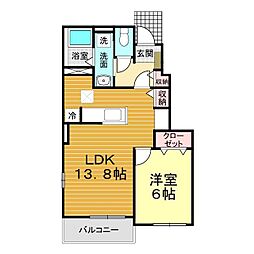 間取図画像 1LDK