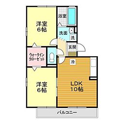 エントピアB 2LDKの間取図画像