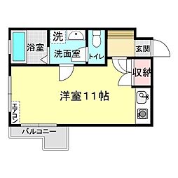 エトワール山の田 ワンルームの間取図画像