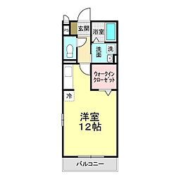 アレイ ワンルームの間取図画像