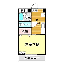 マイビル 1Kの間取図画像