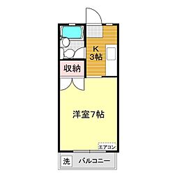 エリートマンション 1Kの間取図画像