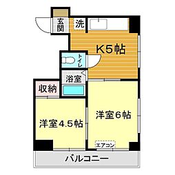 坂本マンション 2Kの間取図画像