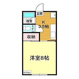 生野ハイライフマンション 1Kの間取図画像