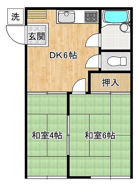 伊藤ハイツ 201｜埼玉県川口市大字安行慈林(賃貸アパート2DK・2階・33.00㎡)の写真 その2