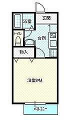 サンハイツ 1Kの間取図画像