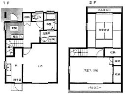 平塚ハイツ3 2LDKの間取図画像