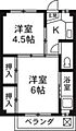 クラウンズマンション天川大島1号棟4階2.5万円