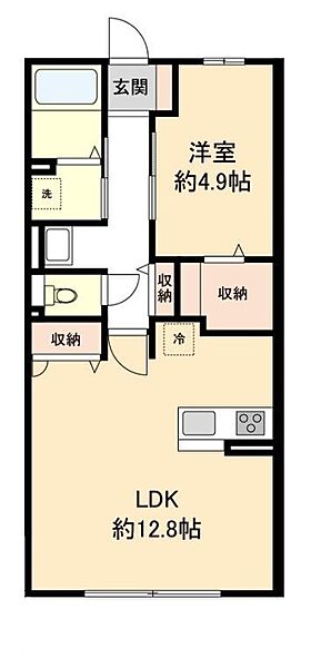 Ohana ｜京都府綾部市井倉新町土ノ上(賃貸アパート1LDK・1階・46.19㎡)の写真 その2