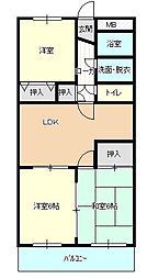 ラ・セゾン 3階3LDKの間取り