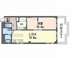花太コーポ篠尾 1LDKの間取図画像