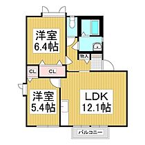 メゾンクレール原II　Ｃ棟  ｜ 長野県長野市川中島町原（賃貸アパート2LDK・2階・54.57㎡） その2