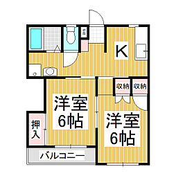 サニーコートＫＲ 1階2Kの間取り