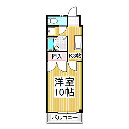 メゾンドテルマル 1Kの間取図画像