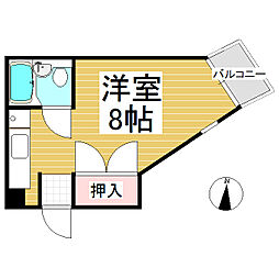 千曲昭和ビル ワンルームの間取図画像