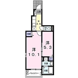 サウスブルック 2Kの間取図画像
