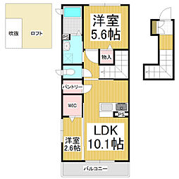 シャーメゾン大橋南 2LDKの間取図画像