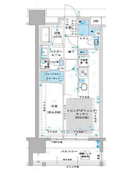 オーパスレジデンス中板橋 907｜東京都板橋区中板橋(賃貸マンション1LDK・9階・35.37㎡)の写真 その2