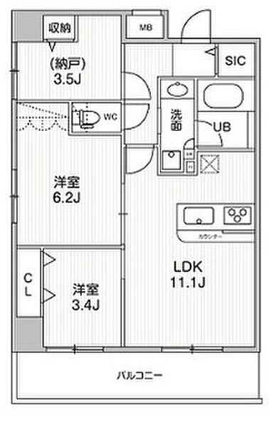 東京都板橋区相生町(賃貸マンション2SLDK・5階・55.13㎡)の写真 その2