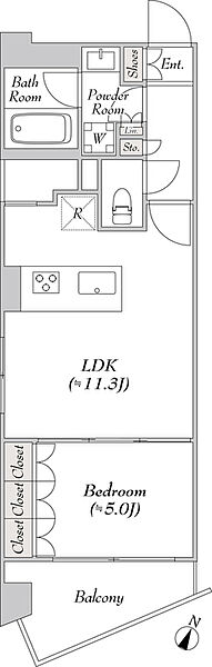 東京都板橋区本町(賃貸マンション1LDK・4階・40.09㎡)の写真 その2