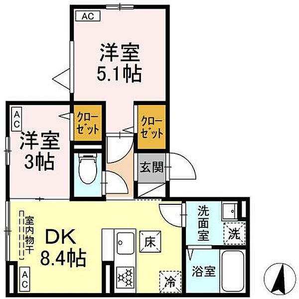 グラナーデ若木 201｜東京都板橋区若木2丁目(賃貸アパート2DK・2階・39.32㎡)の写真 その2