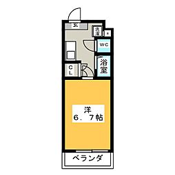 アル・ソーレ上前津 3階1Kの間取り