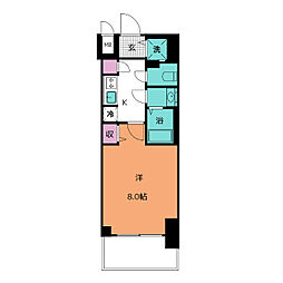 CREST TAPP新栄 11階1Kの間取り