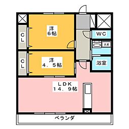 BERG大須 8階2LDKの間取り