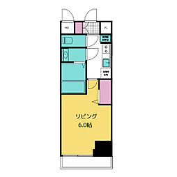 プレサンス大須観音フィエスタ 1Kの間取図画像