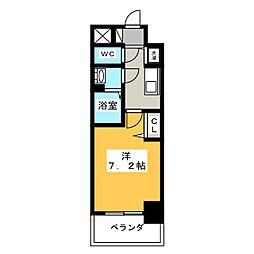 プレサンス上前津グレース 1Kの間取図画像