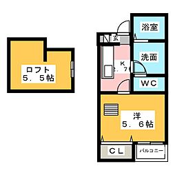 Sunlitgarden 1Kの間取図画像