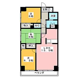 エスティメゾン鶴舞 3LDKの間取図画像