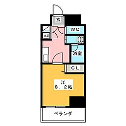 AZURYABACHO 1Kの間取図画像