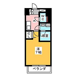 レジデンス東別院スクエア 1Kの間取図画像