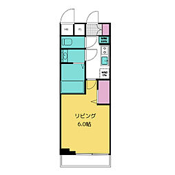 プレサンス大須観音フィエスタ 1Kの間取図画像